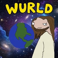 da wurld jesus holdin teh flat erf